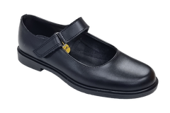 Smart Step Girls Velcro School Shoes - Black