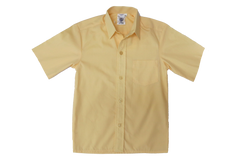 Short-Sleeved Raised Collar Shirt - Maize