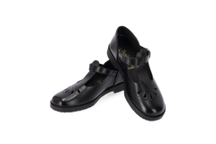 Toughees Betty Tear Drop School Shoes - Black
