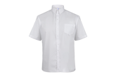Shortsleeve Raised Collar Shirt - White
