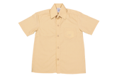 Shortsleeve Raised Collar Shirt - Biscuit