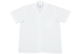 Shortsleeve Peter Pan Collar Blouse - White