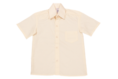 Shortsleeve Raised Collar Shirt - Cream