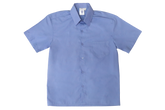Shortsleeve Raised Collar Shirt - Randhart Blue