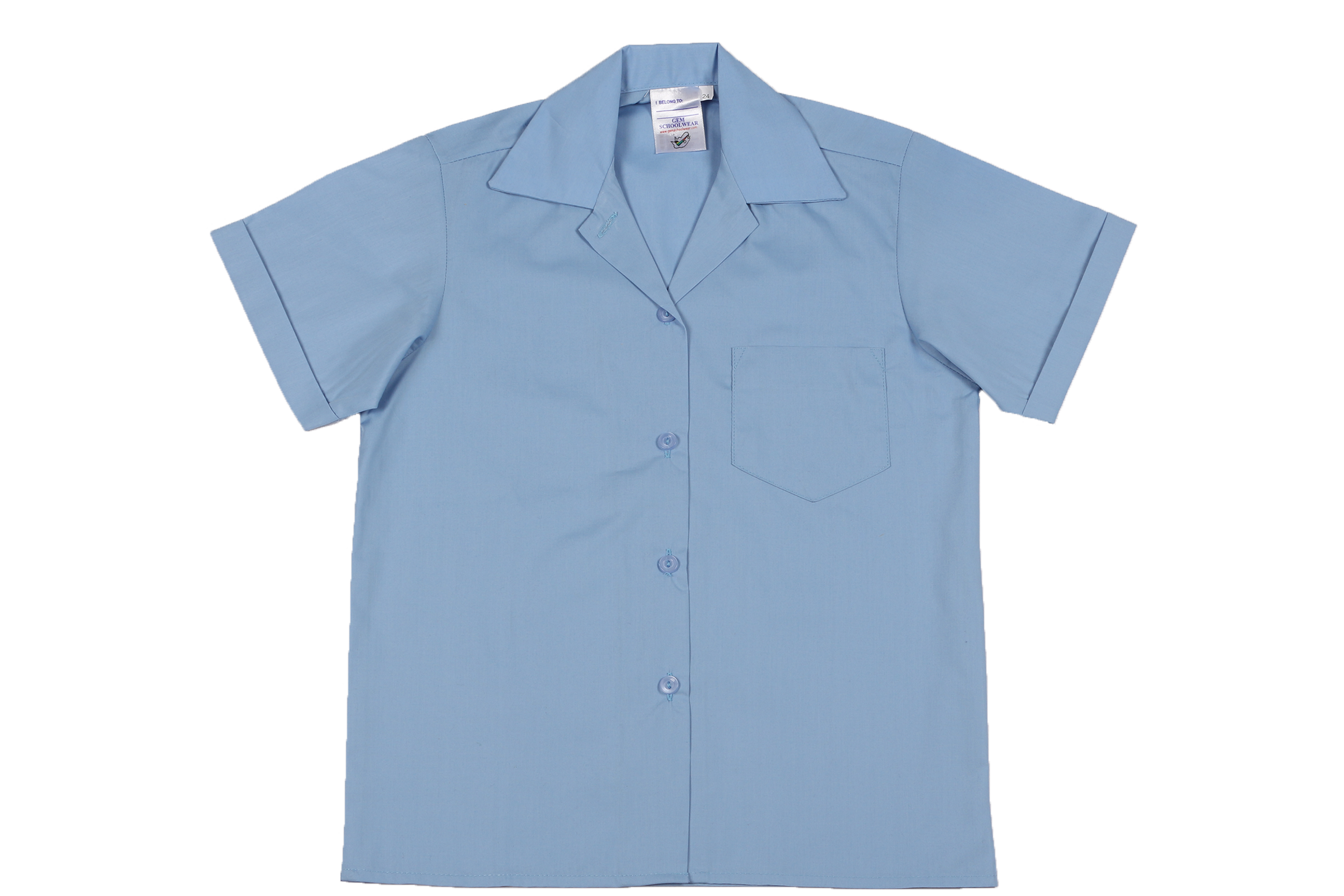Shortsleeve Gladneck Blouse - Blue
