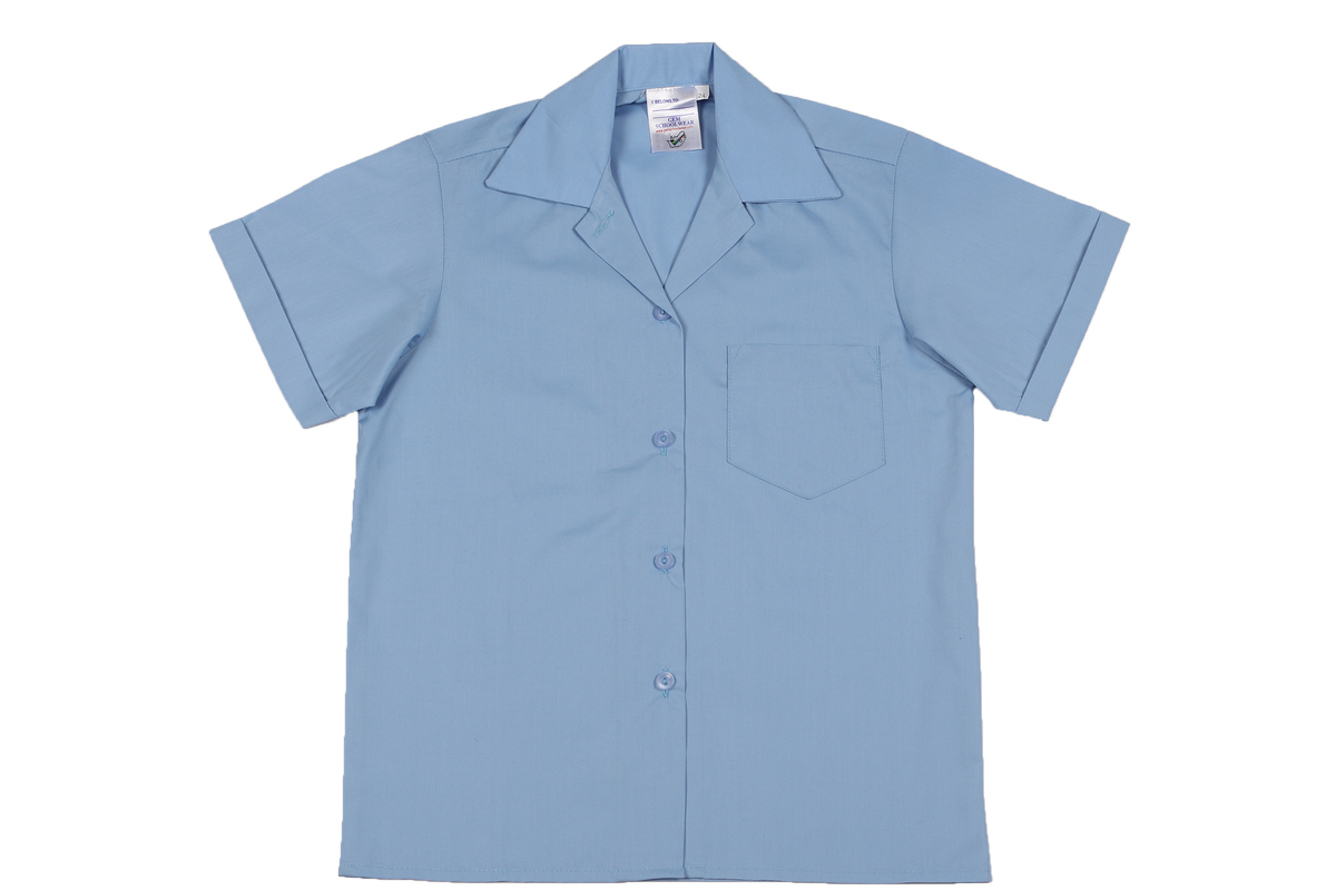 Shortsleeve Gladneck Blouse - Blue