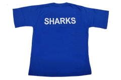 T-Shirt Printed - Redwood - Royal (Sharks)