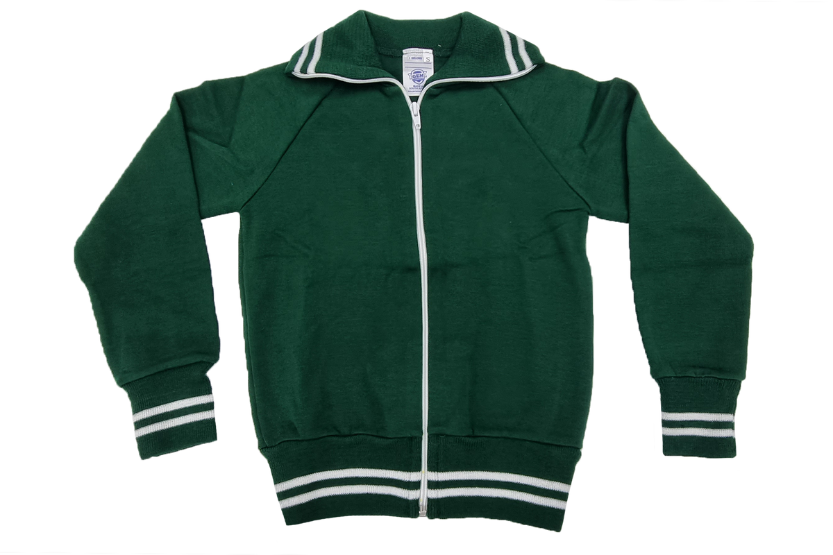 Woolen Tracksuit Set - Bottle Green/White (PDR)