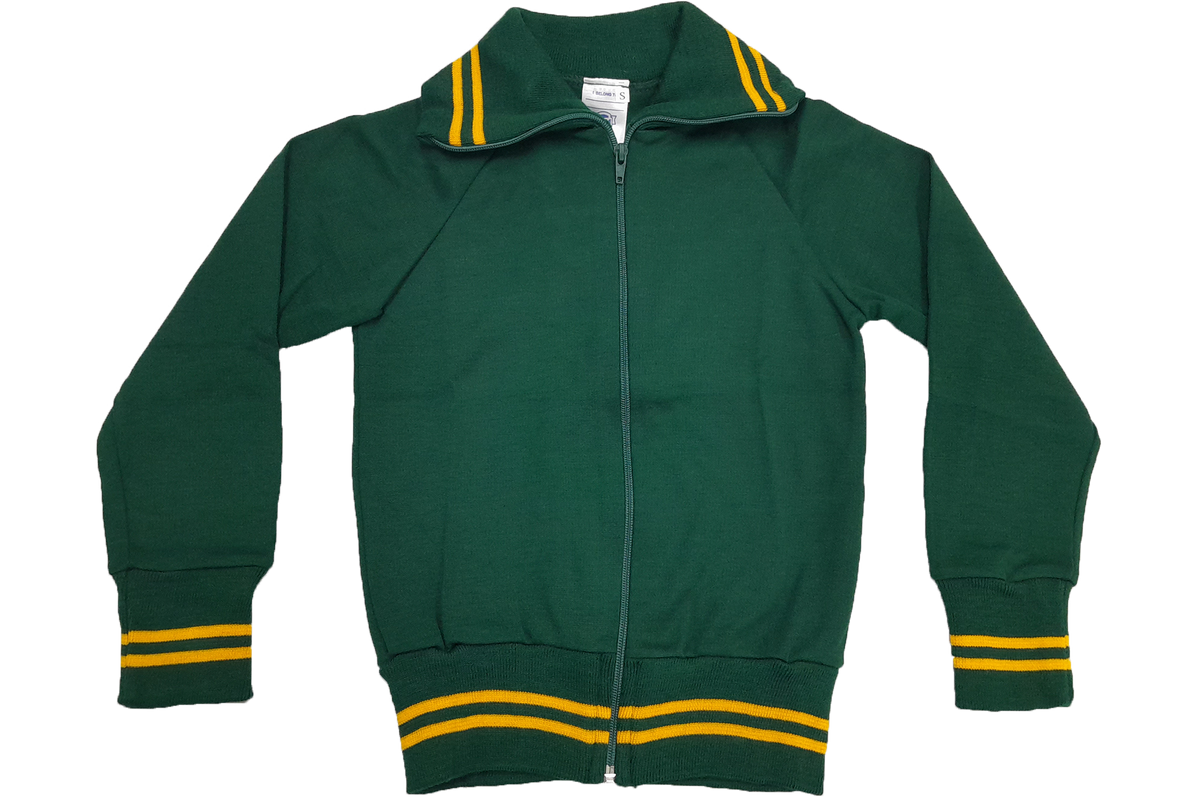 Woolen Tracksuit Set - Bottle Green/Gold (PDR)