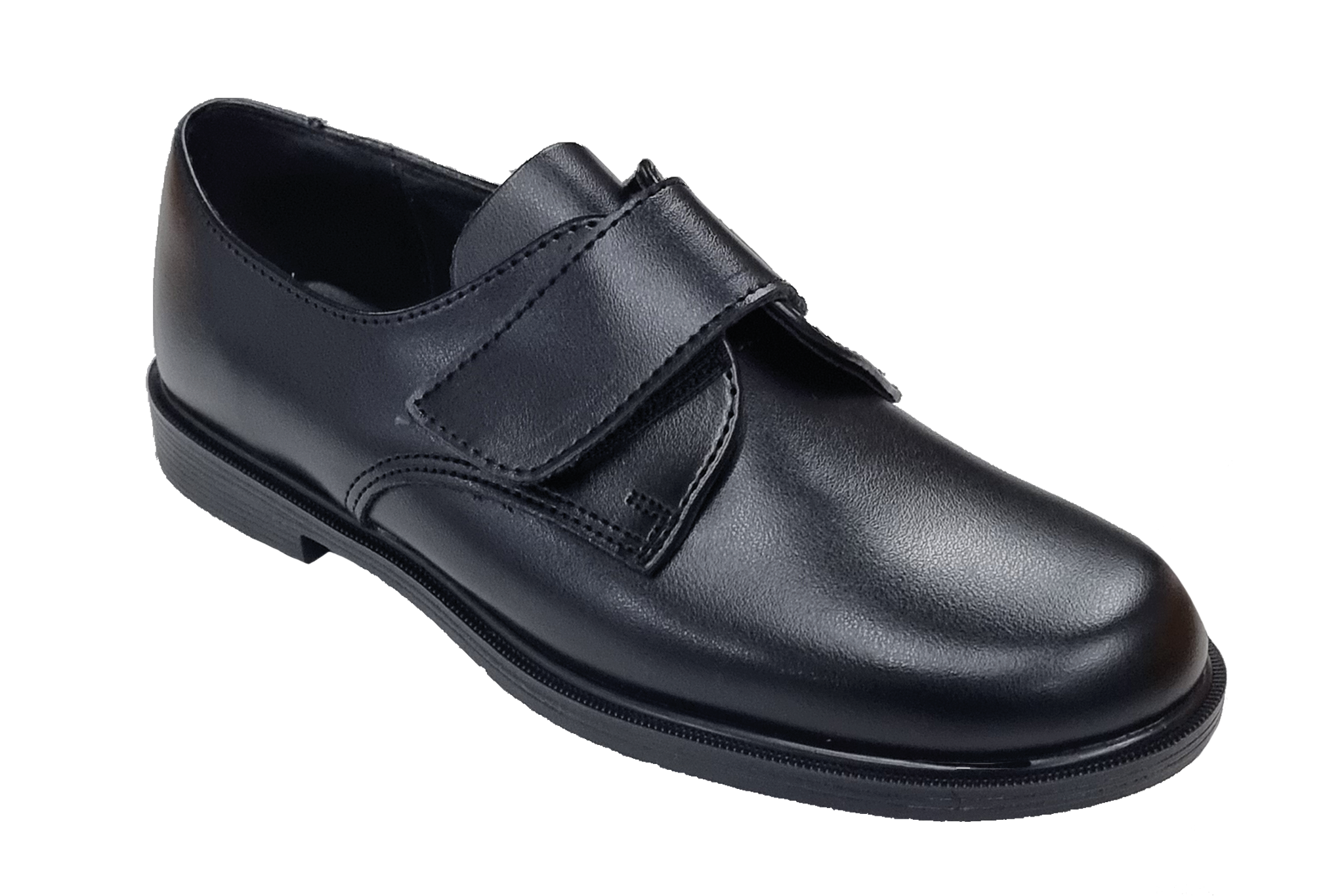 Smart Step Boys Velcro School Shoes - Black