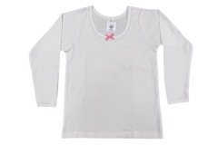Vest Girls Long Sleeve (Single Pack) - White