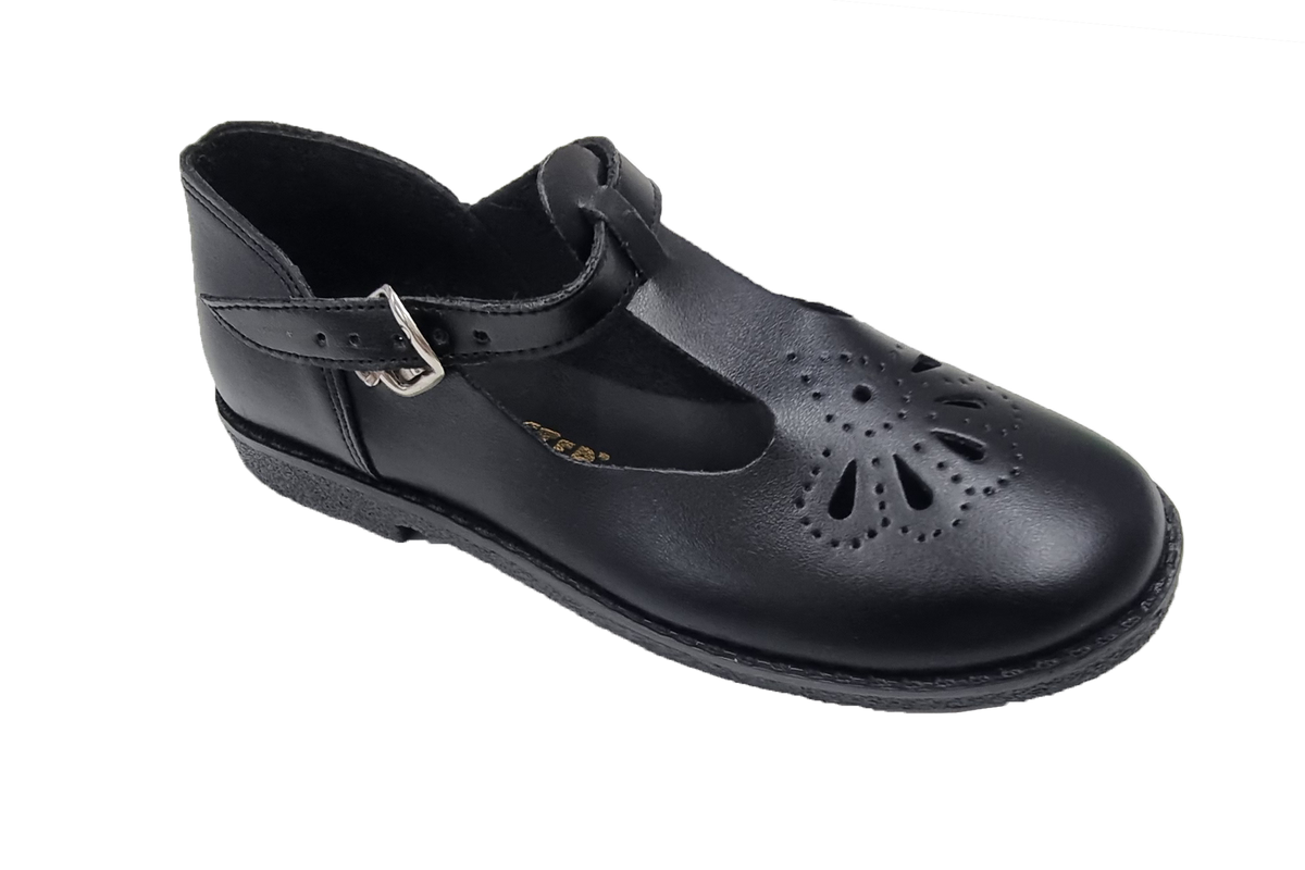 Step by Step Teardrop School Shoes - Black