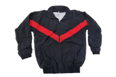 Taslon Tracksuit Set Plain - Black/Red