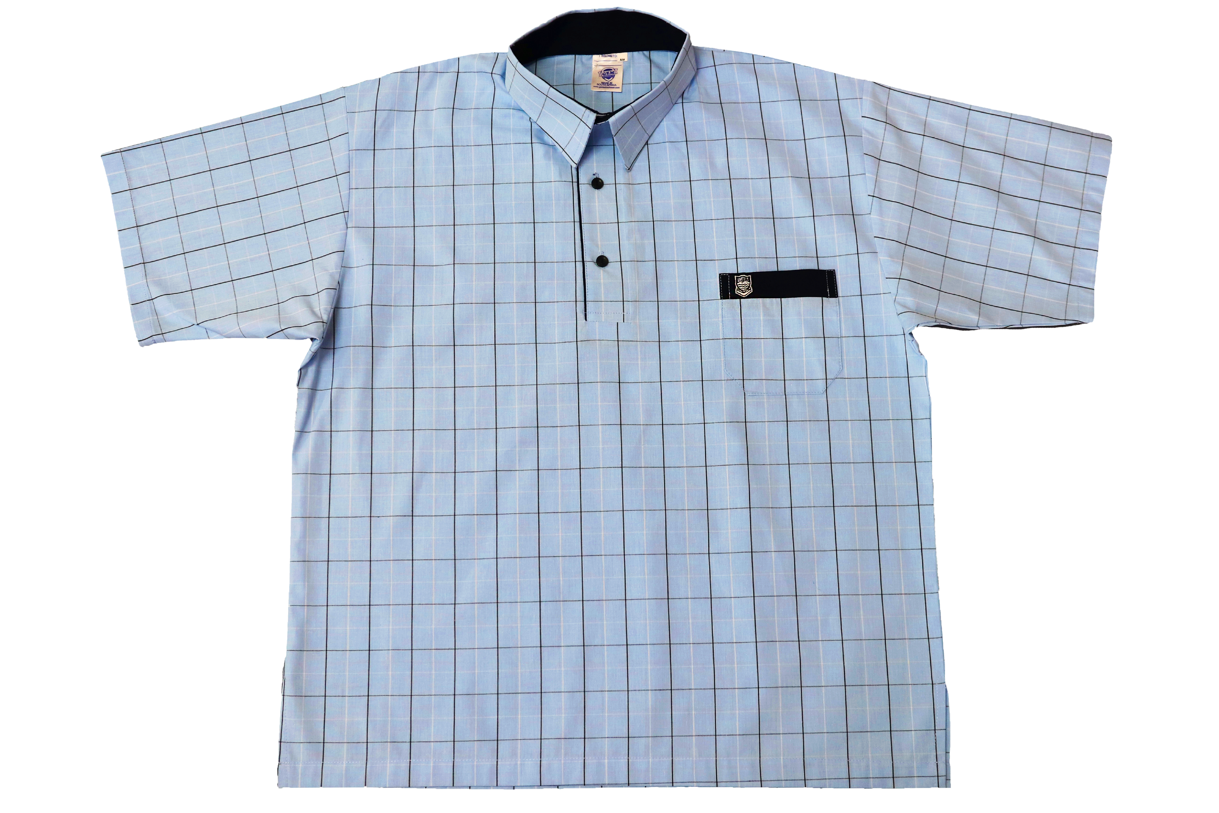 Shortsleeve Emb Check Shirt -  Grosvenor Boys High