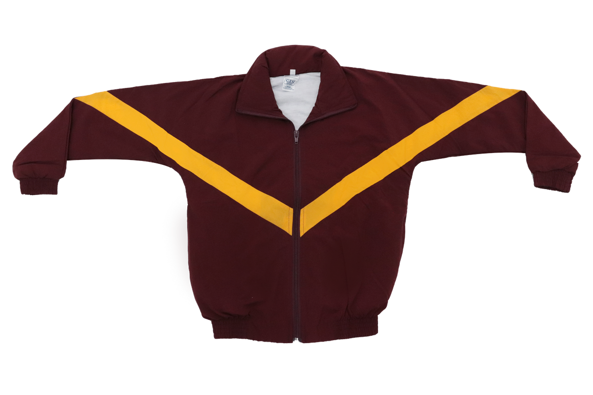 Taslon Tracksuit Set Plain - Maroon/Gold