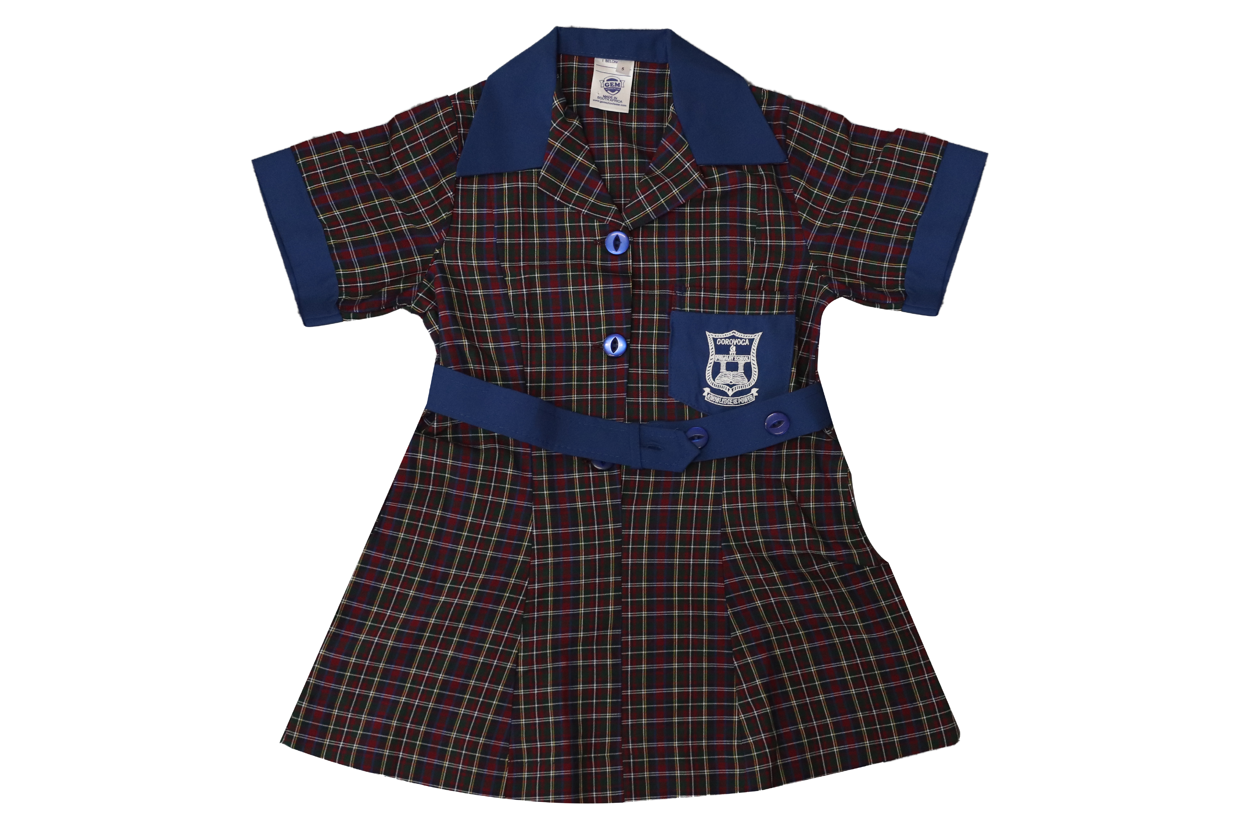 Tartan Dress EMB - Corovoca Primary