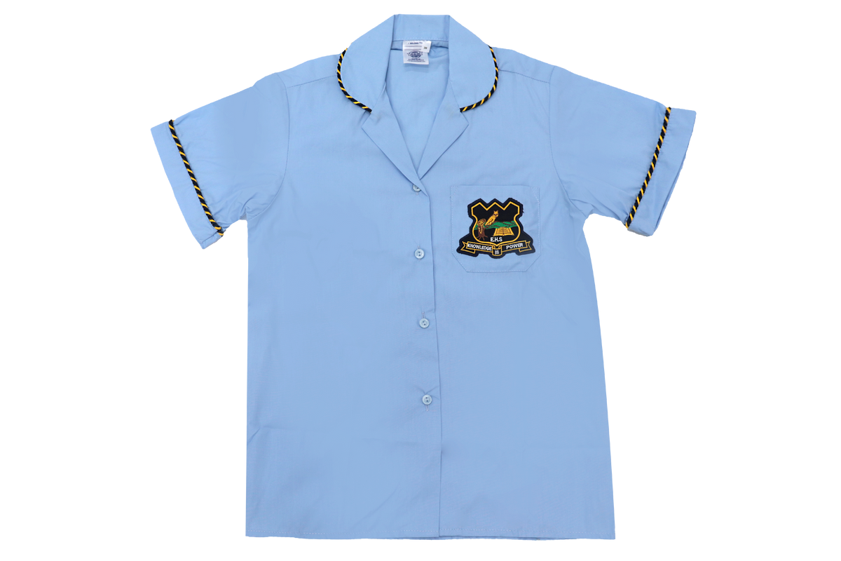 Shortsleeve Roundneck Blouse Emb - Ekwazini