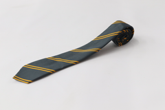 Striped Tie - Grey and Gold