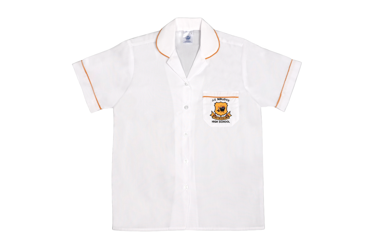 Short Sleeve Roundneck Blouse Emb - J.E Ndlovu High School