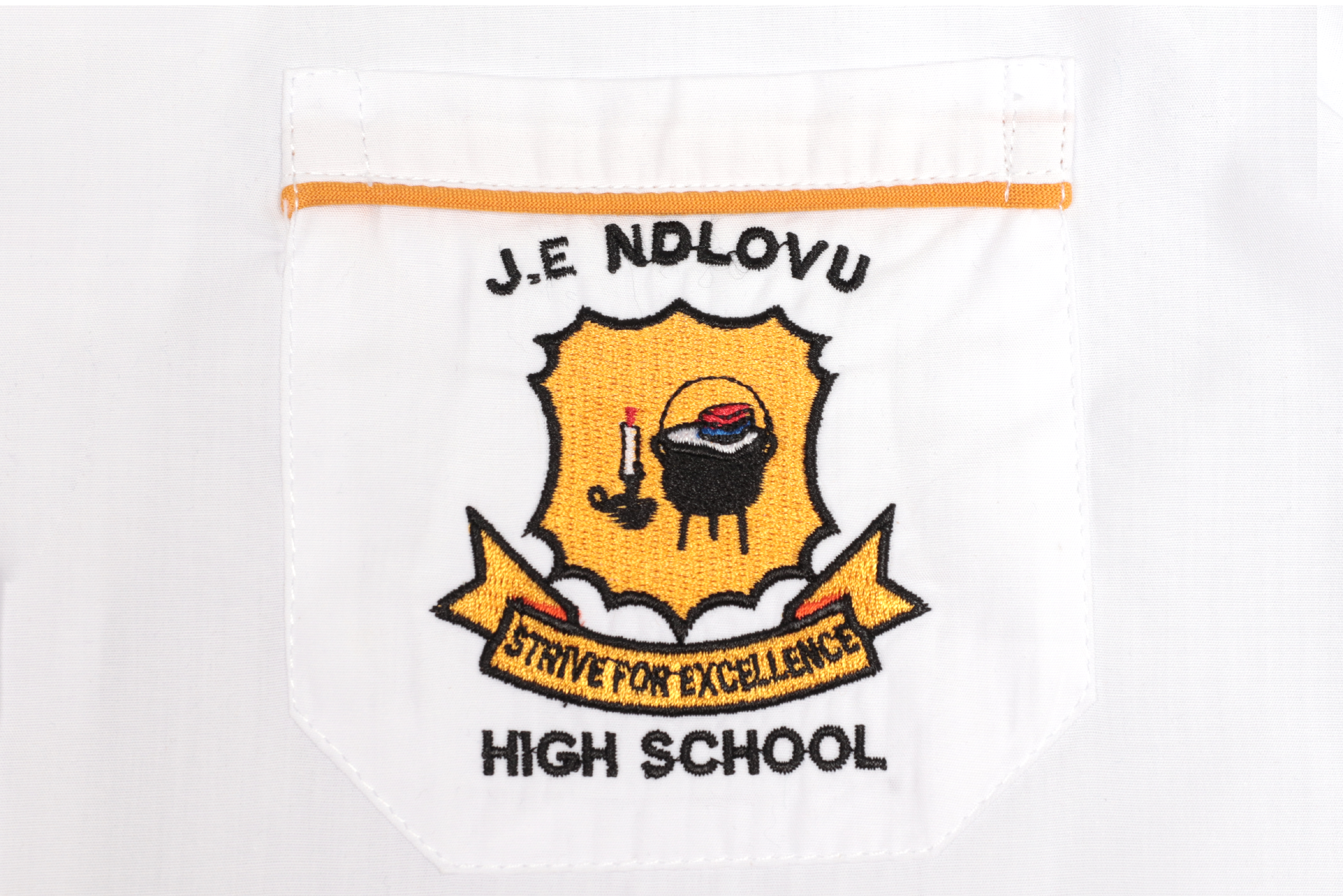 Short Sleeve Roundneck Blouse Emb - J.E Ndlovu High School