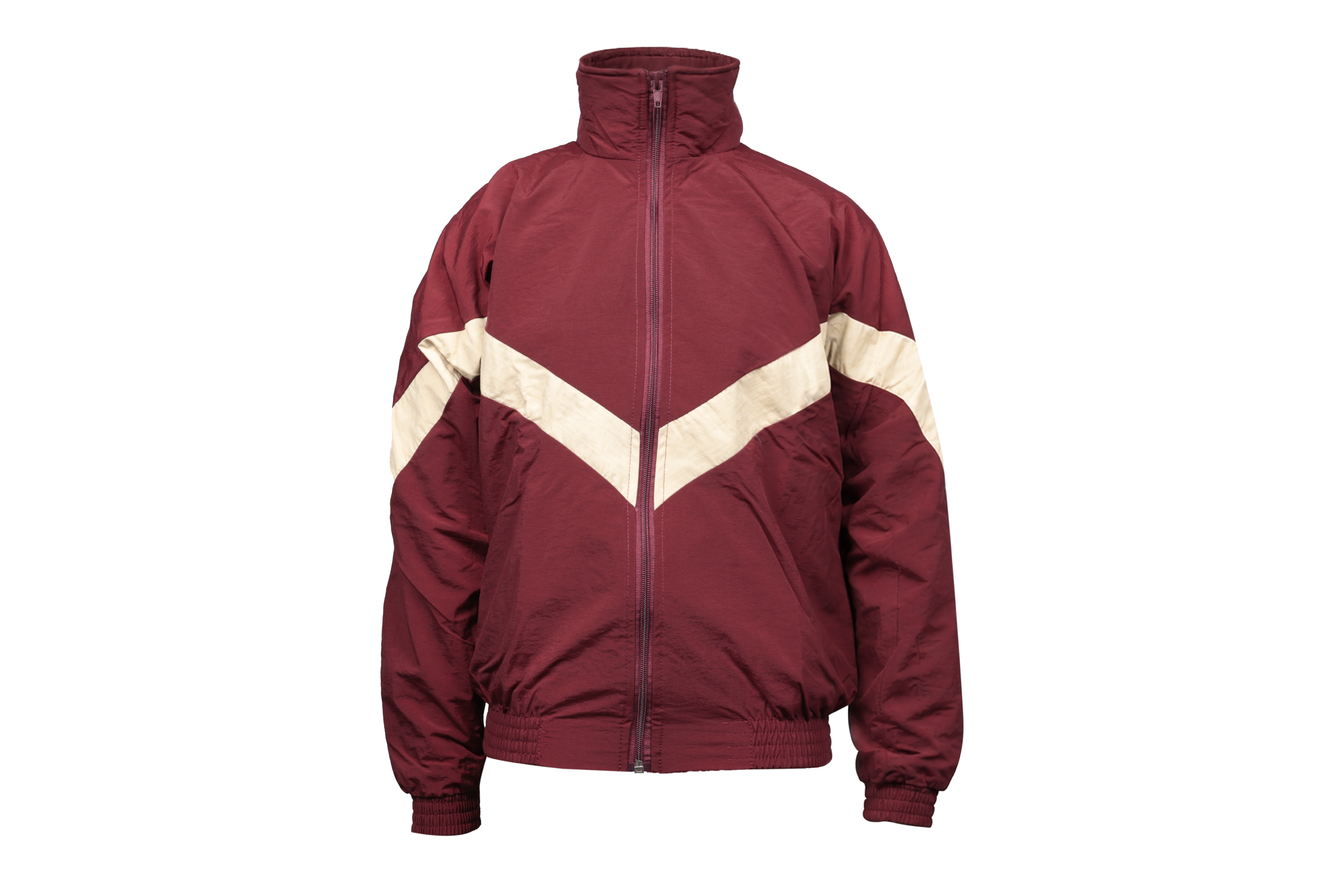 Taslon Tracksuit Set Plain - Maroon/Beige