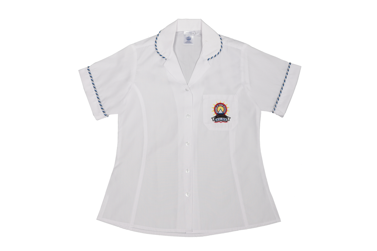 Short Sleeve Braided Blouse EMB - Mzuvele