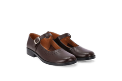 Toughees Pearl Barover School Shoes - Brown