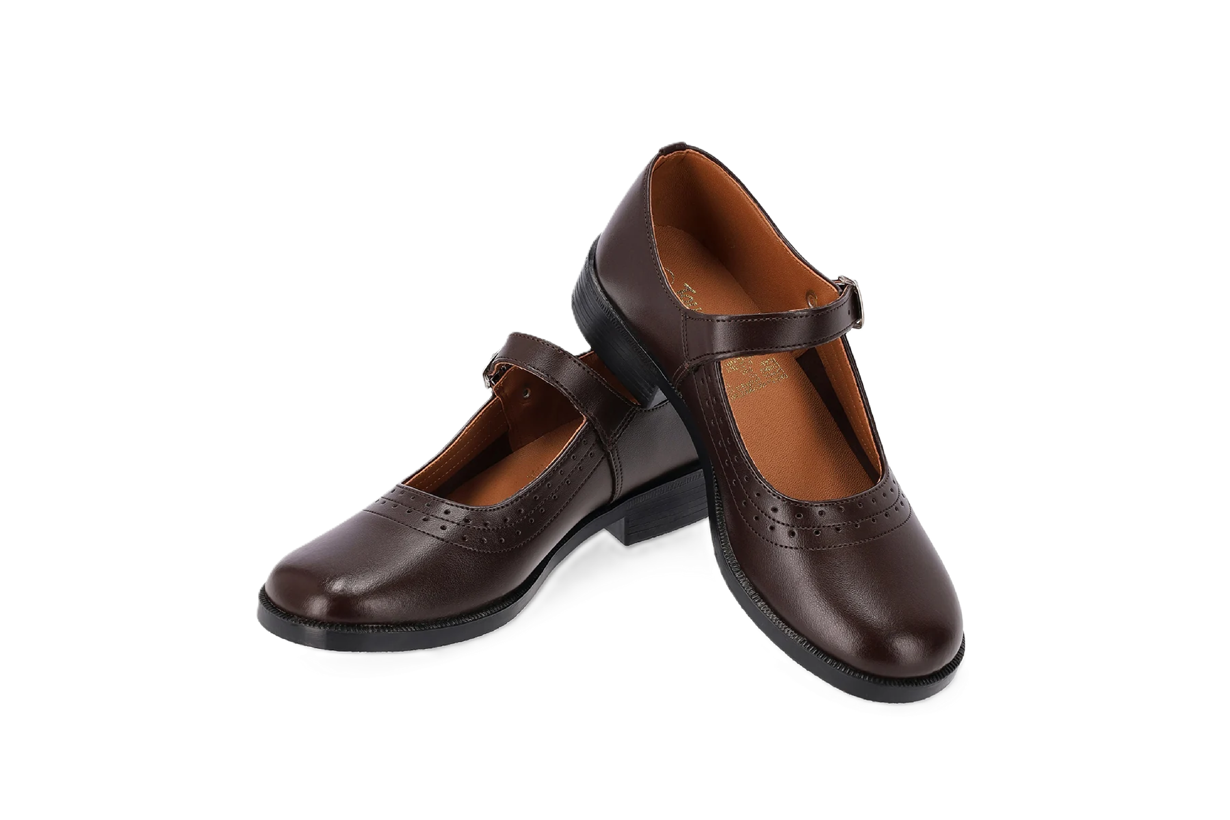 Toughees Pearl Barover School Shoes - Brown