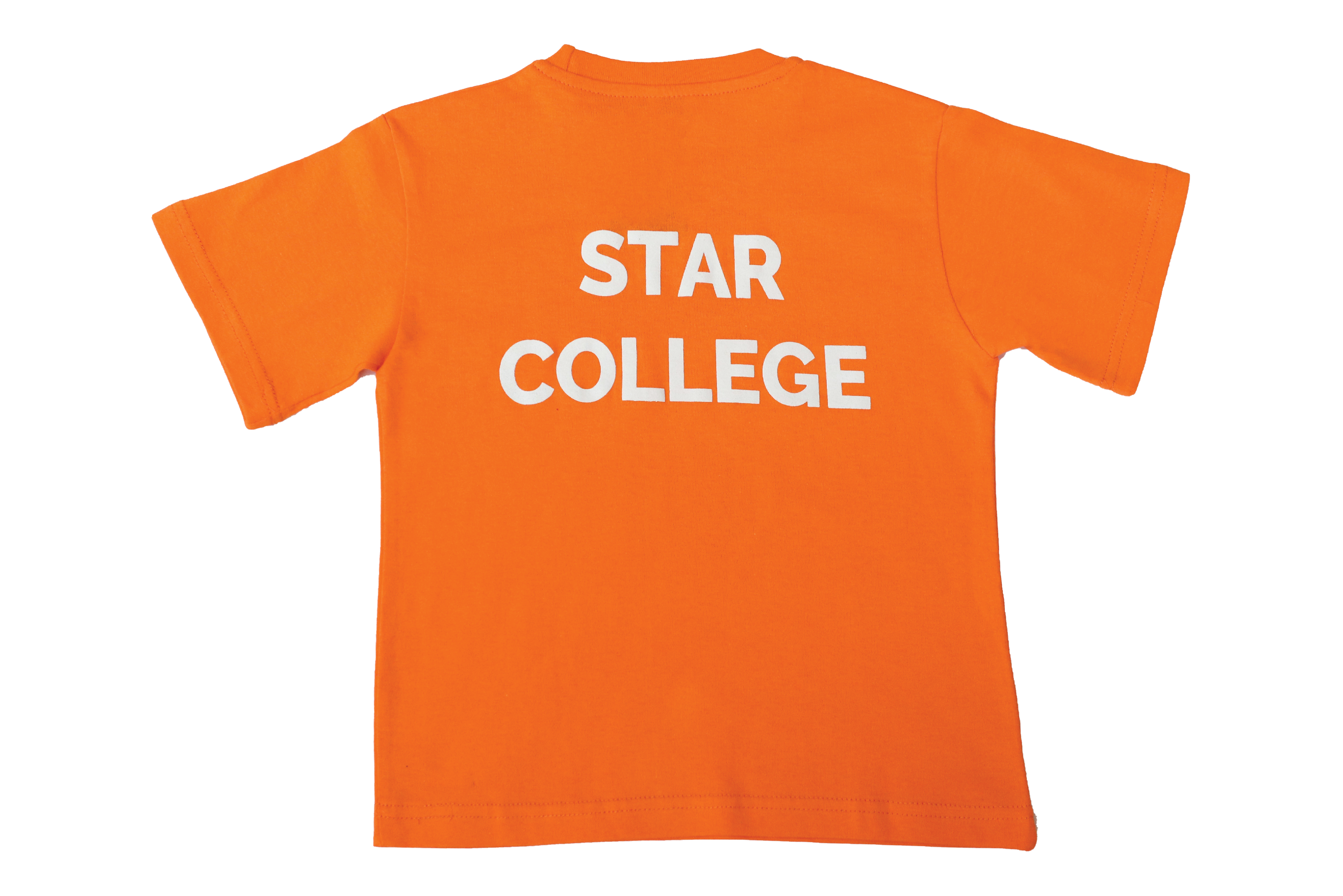T-Shirt Plain - Orange Printed - Star College