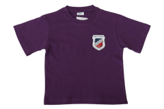 T-Shirt Plain - Purple Printed - Star College (Toddlers)