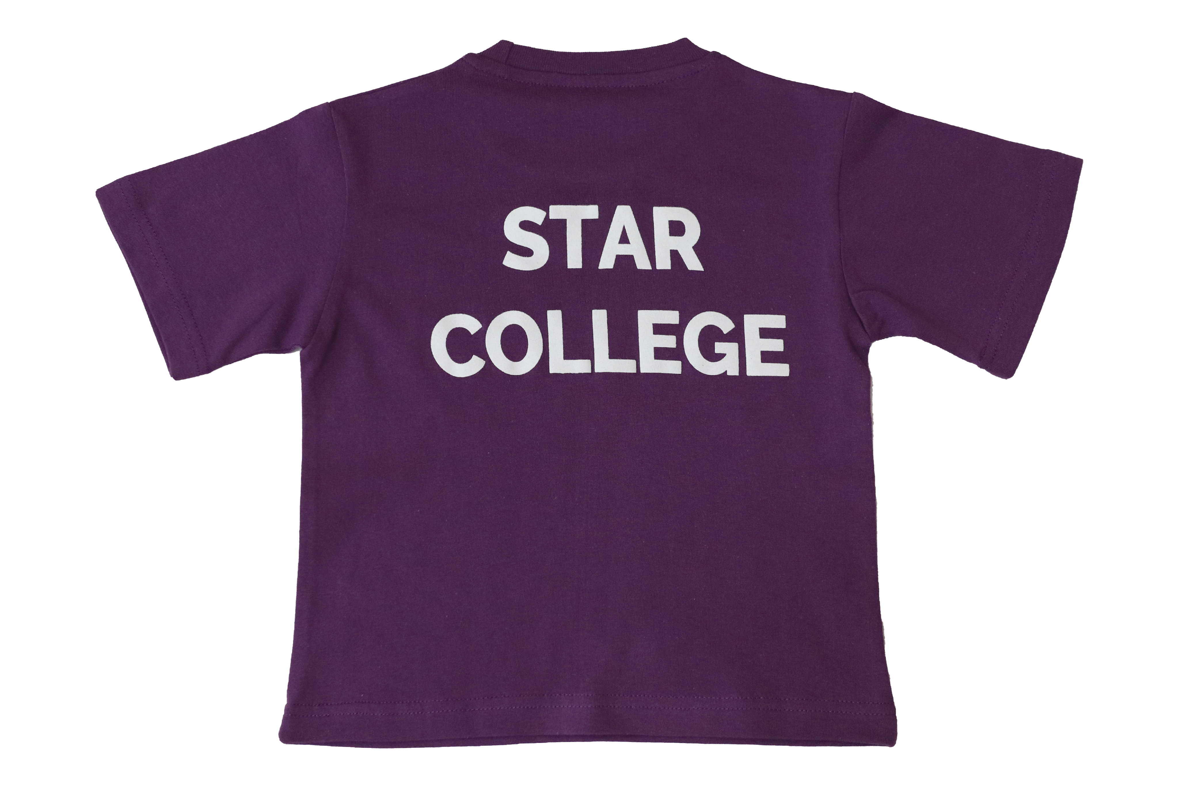 T-Shirt Plain - Purple Printed - Star College (Toddlers)