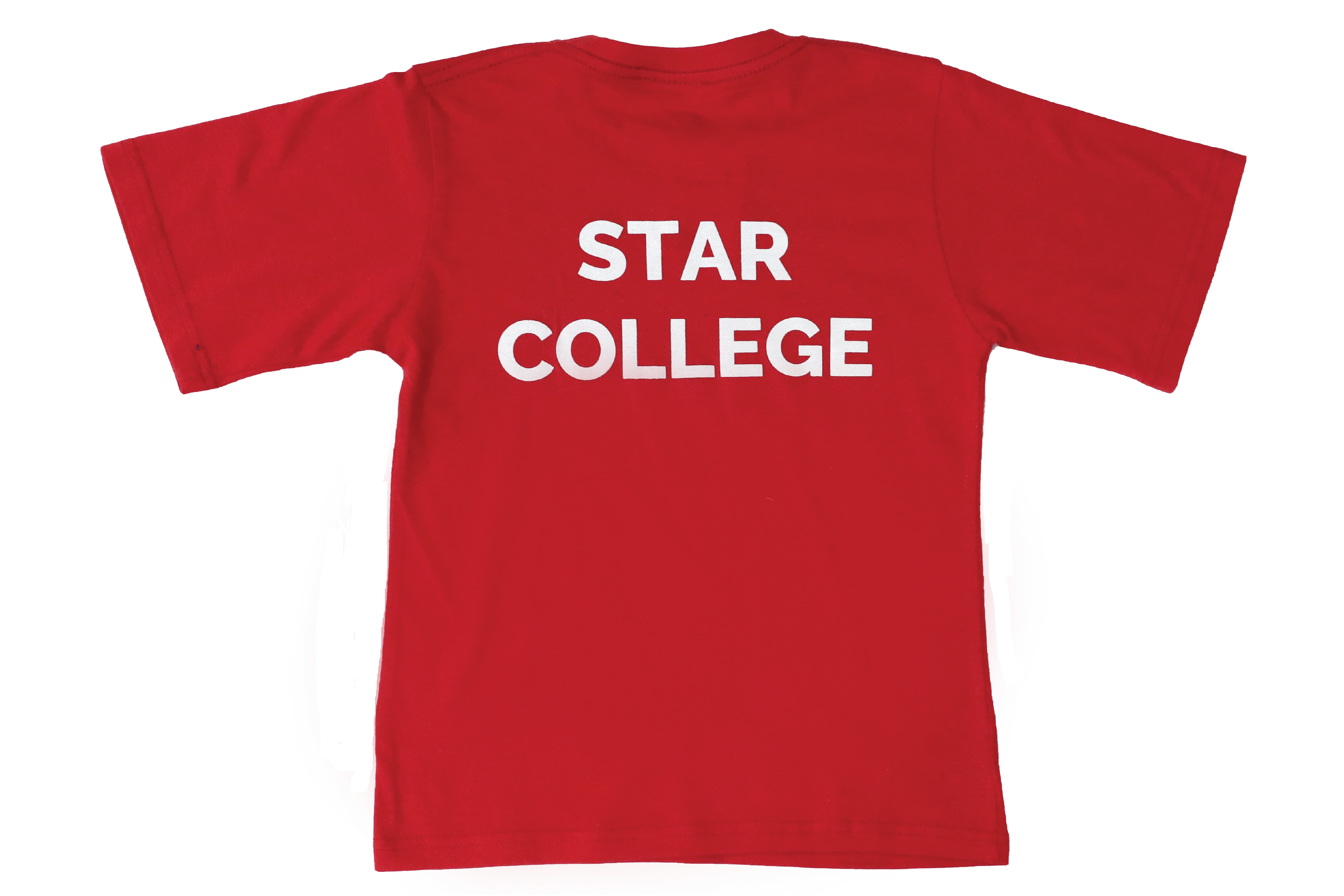 T-Shirt Plain - Red Printed - Star College