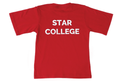 T-Shirt Plain - Red Printed - Star College
