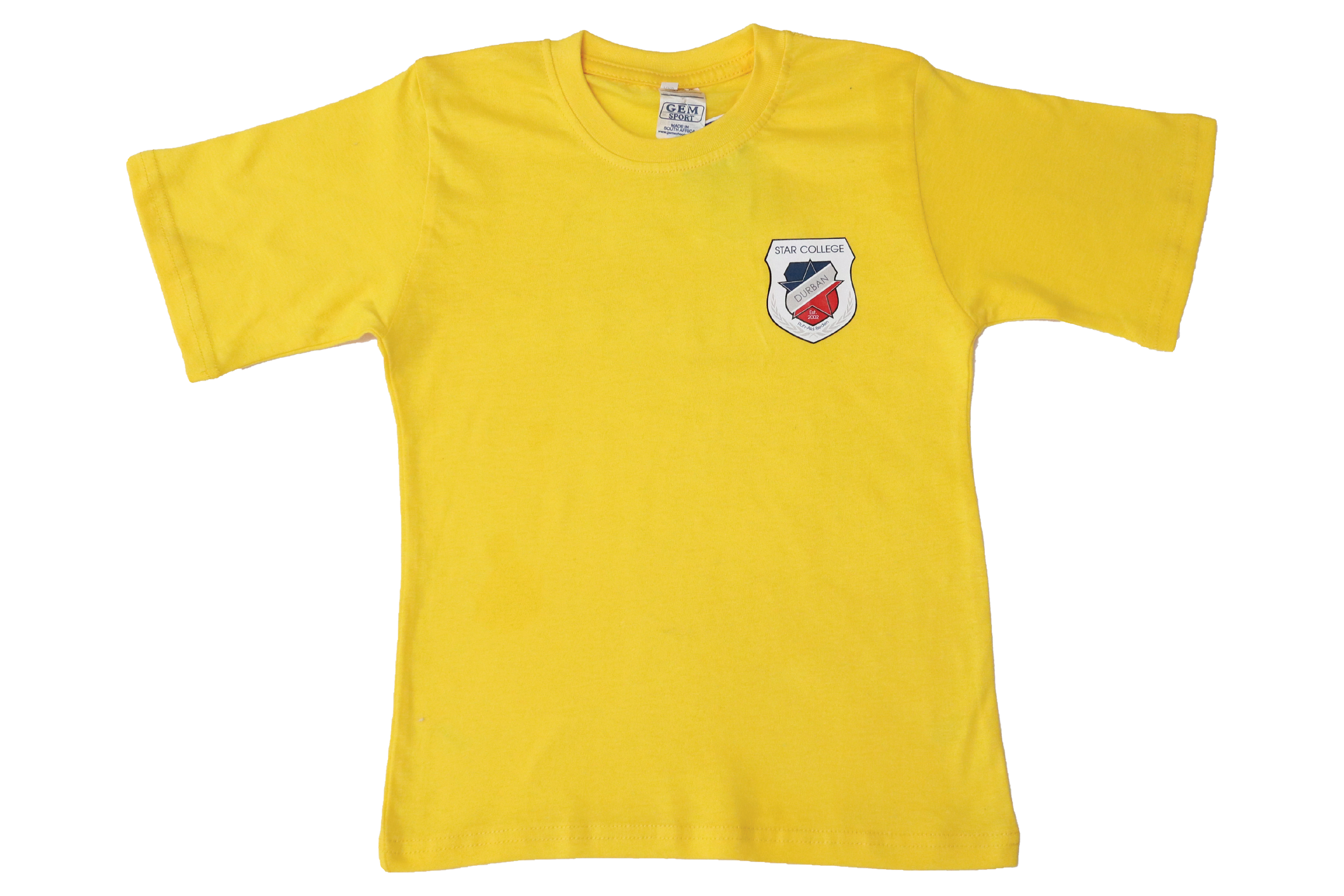 T-Shirt Plain - Yellow Printed - Star College