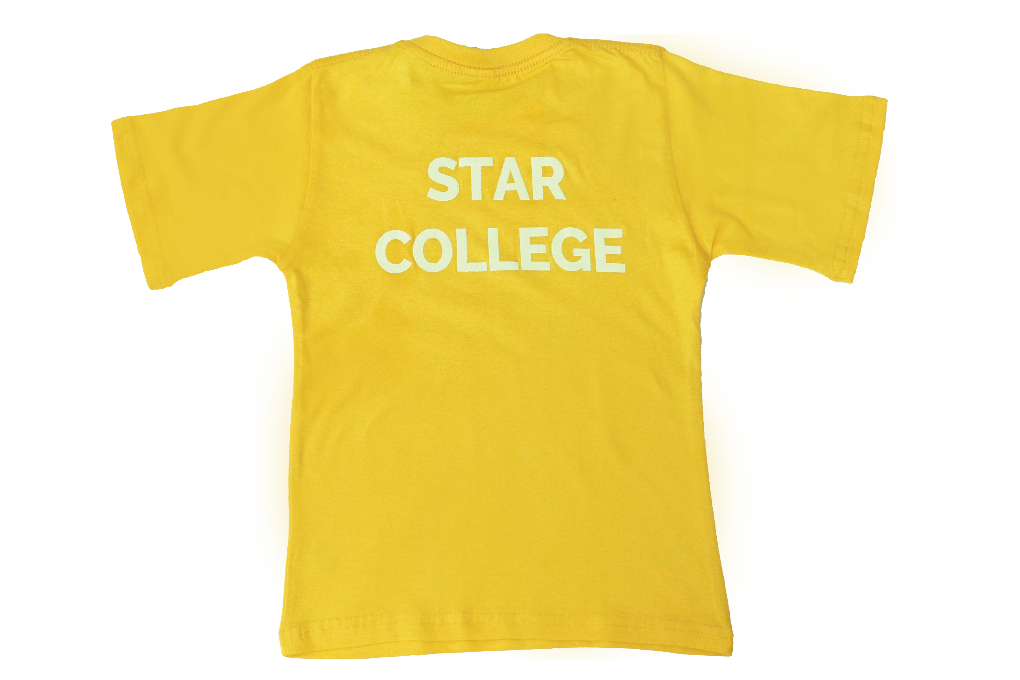 T-Shirt Plain - Yellow Printed - Star College