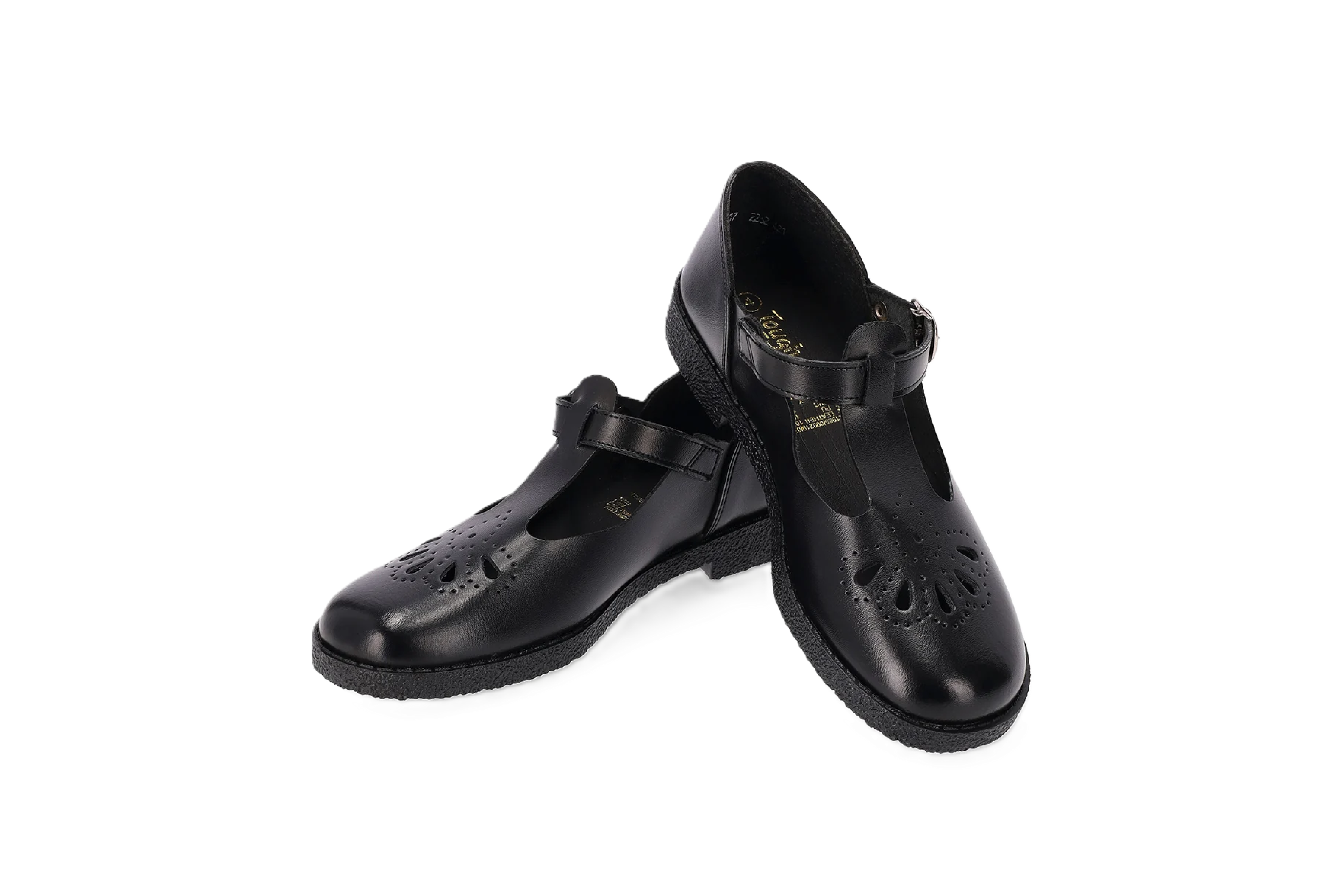 Toughees Betty Tear Drop School Shoes - Black