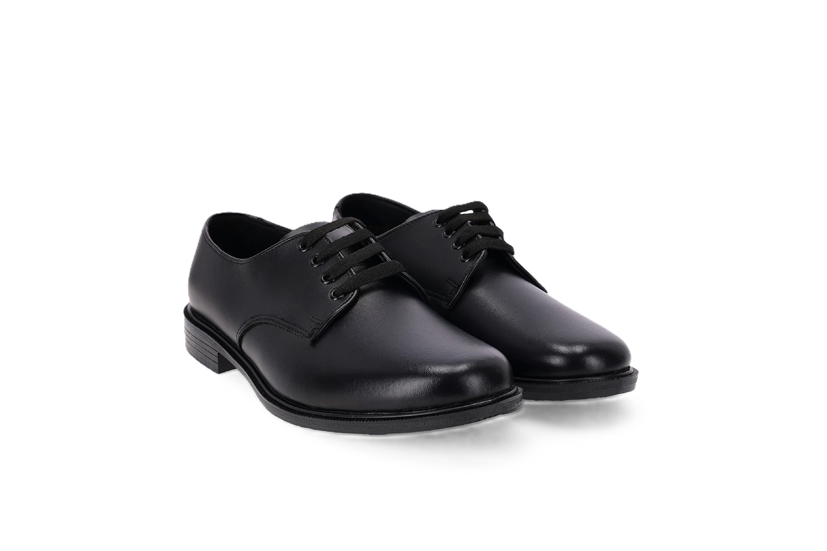 Toughees Hank Lace Up School Shoes - Black