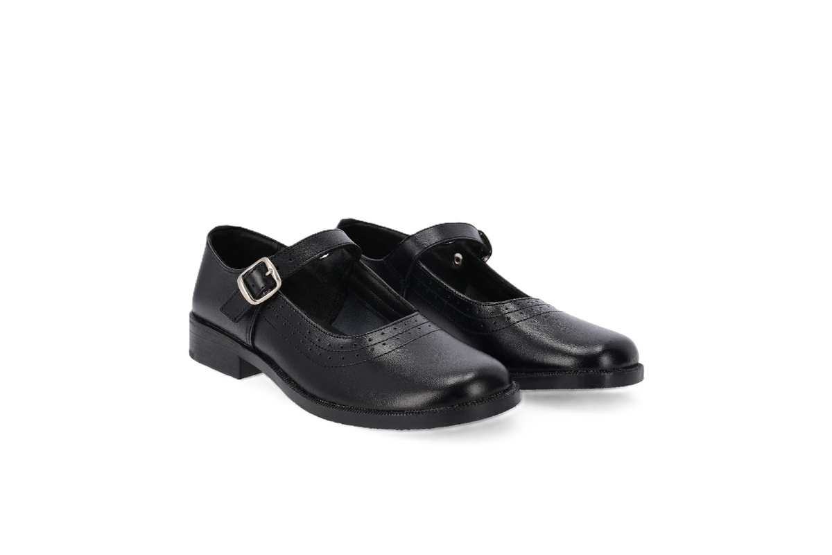 Toughees Pearl Barover School Shoes - Black