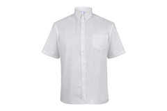 Shortsleeve Raised Collar Shirt - White