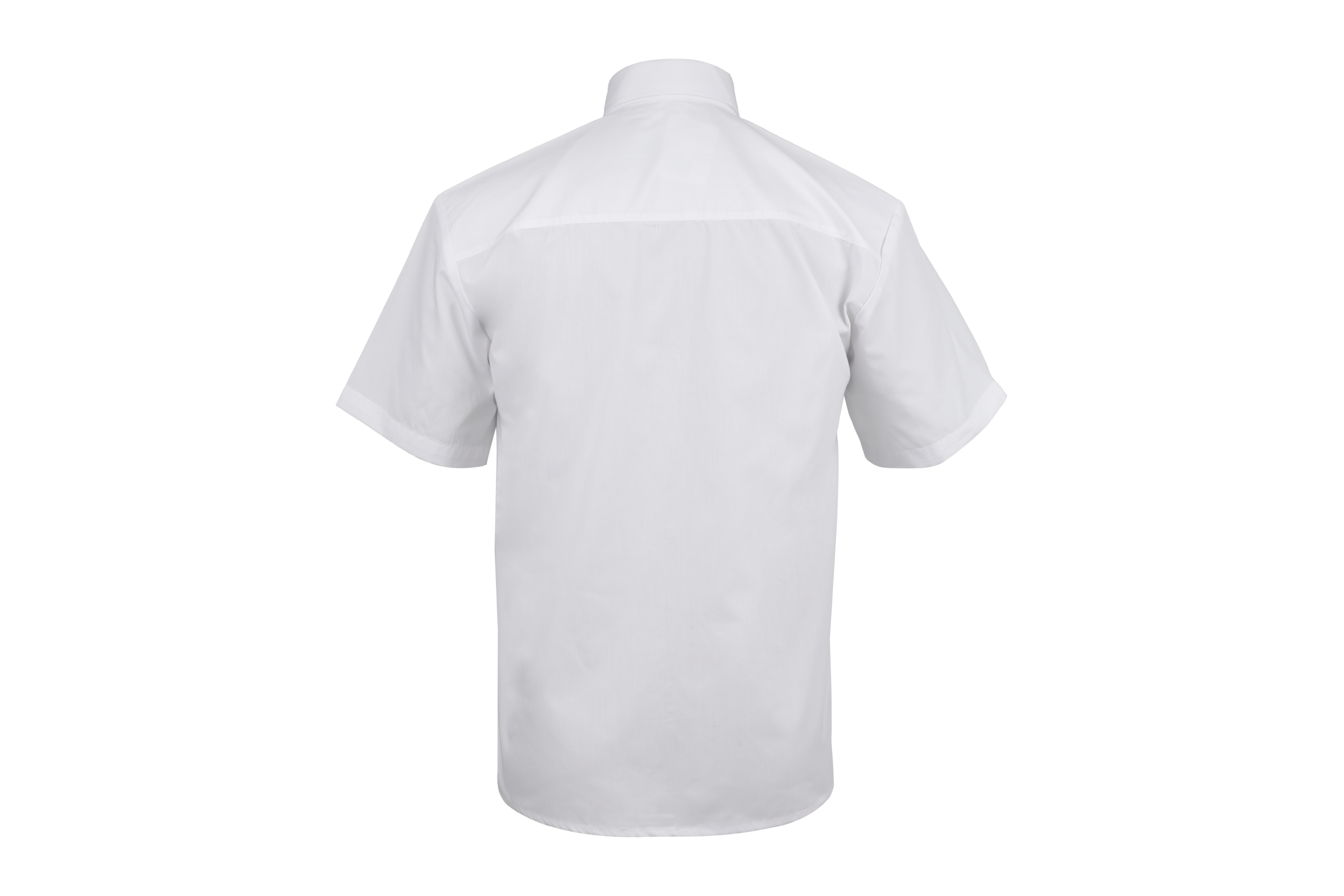 Shortsleeve Raised Collar Shirt - White