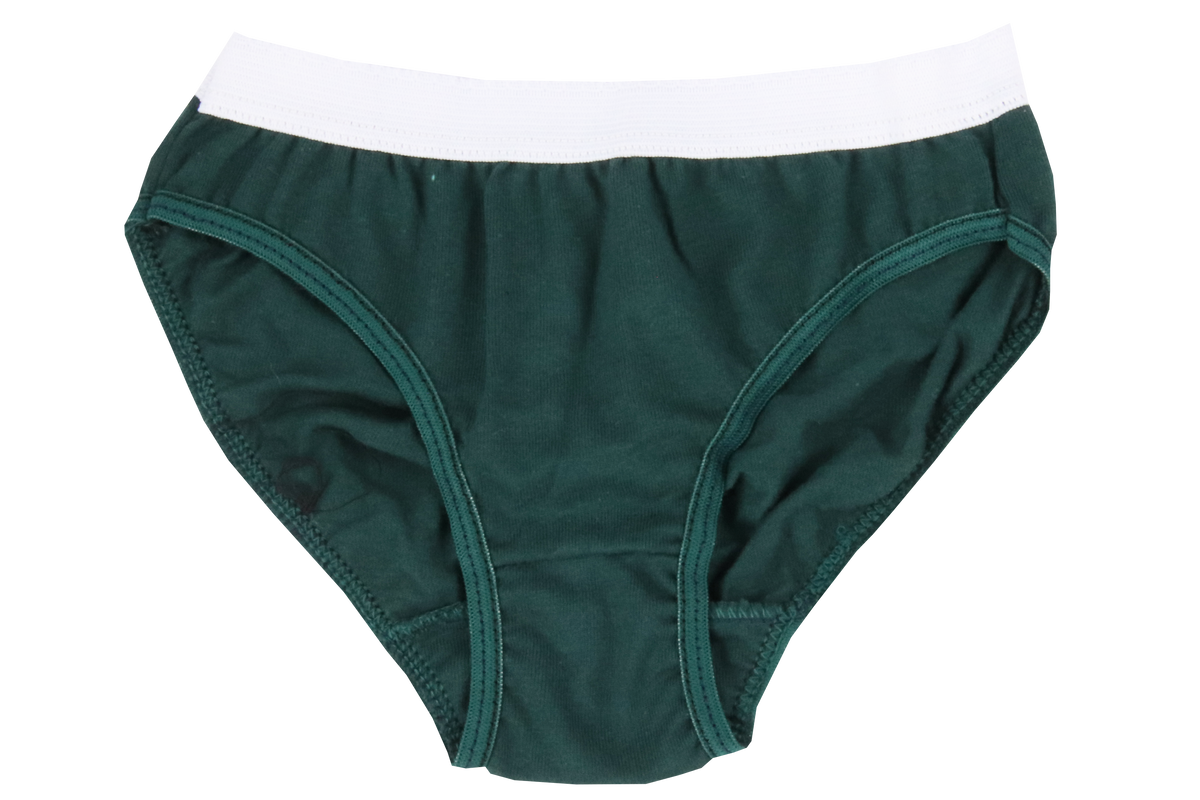 Underwear Girls Panties - Bottle Green (3pk)