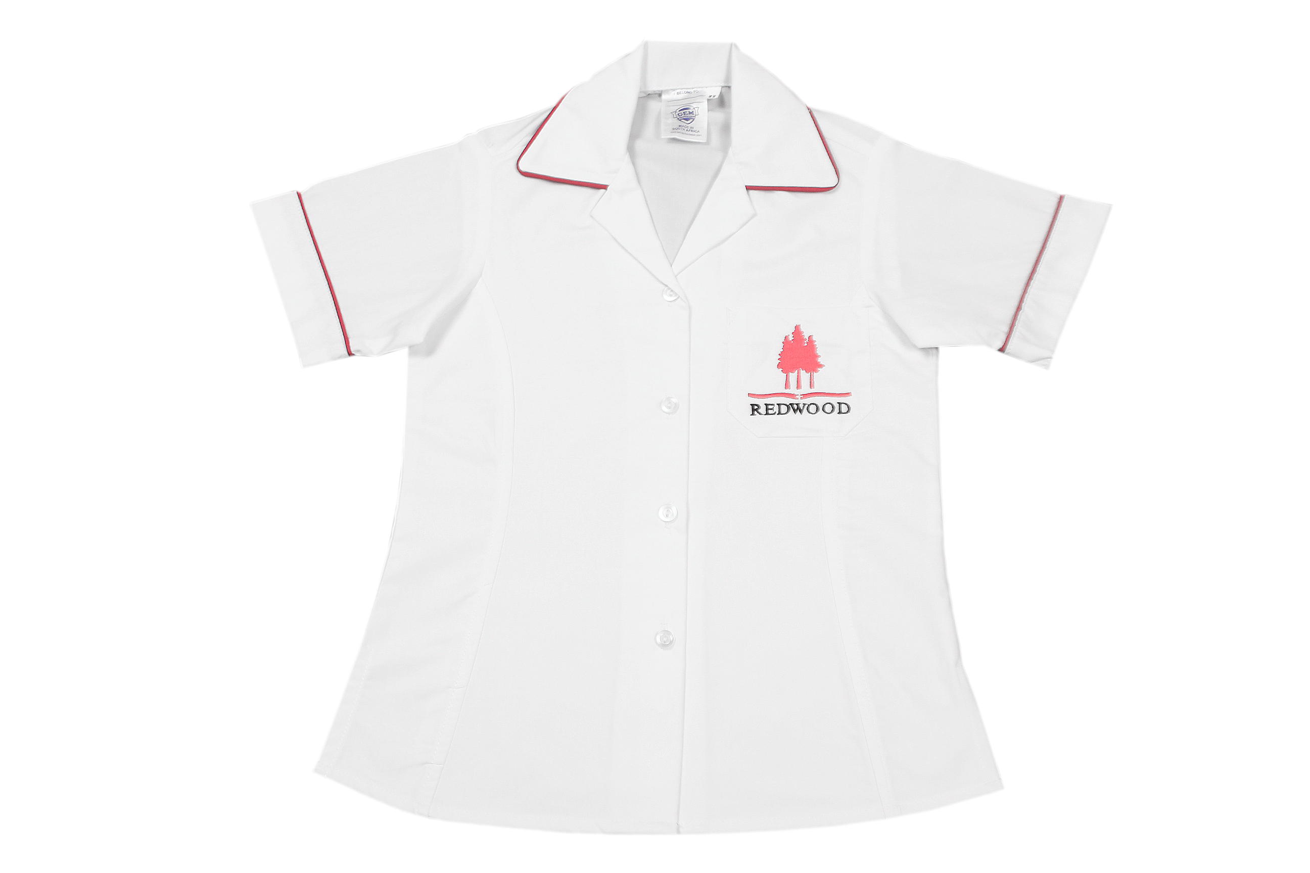 Shortsleeve Roundneck Blouse Emb - Redwood College