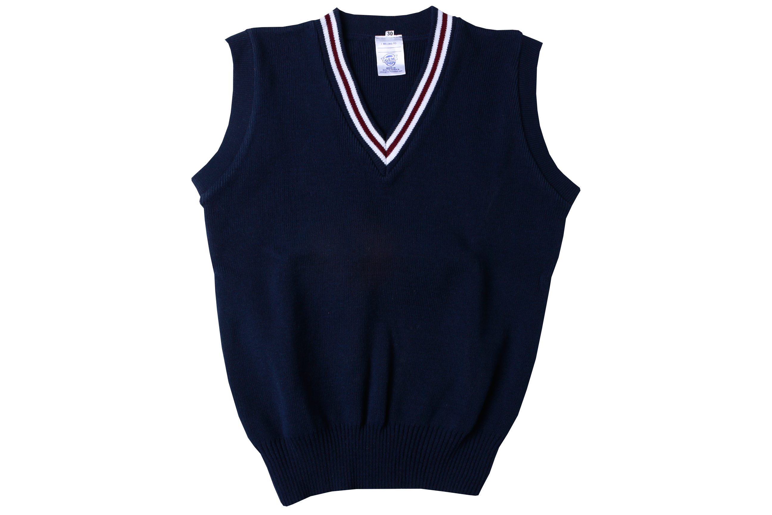 Sleeveless Striped Pullover - Westville Boys' High School