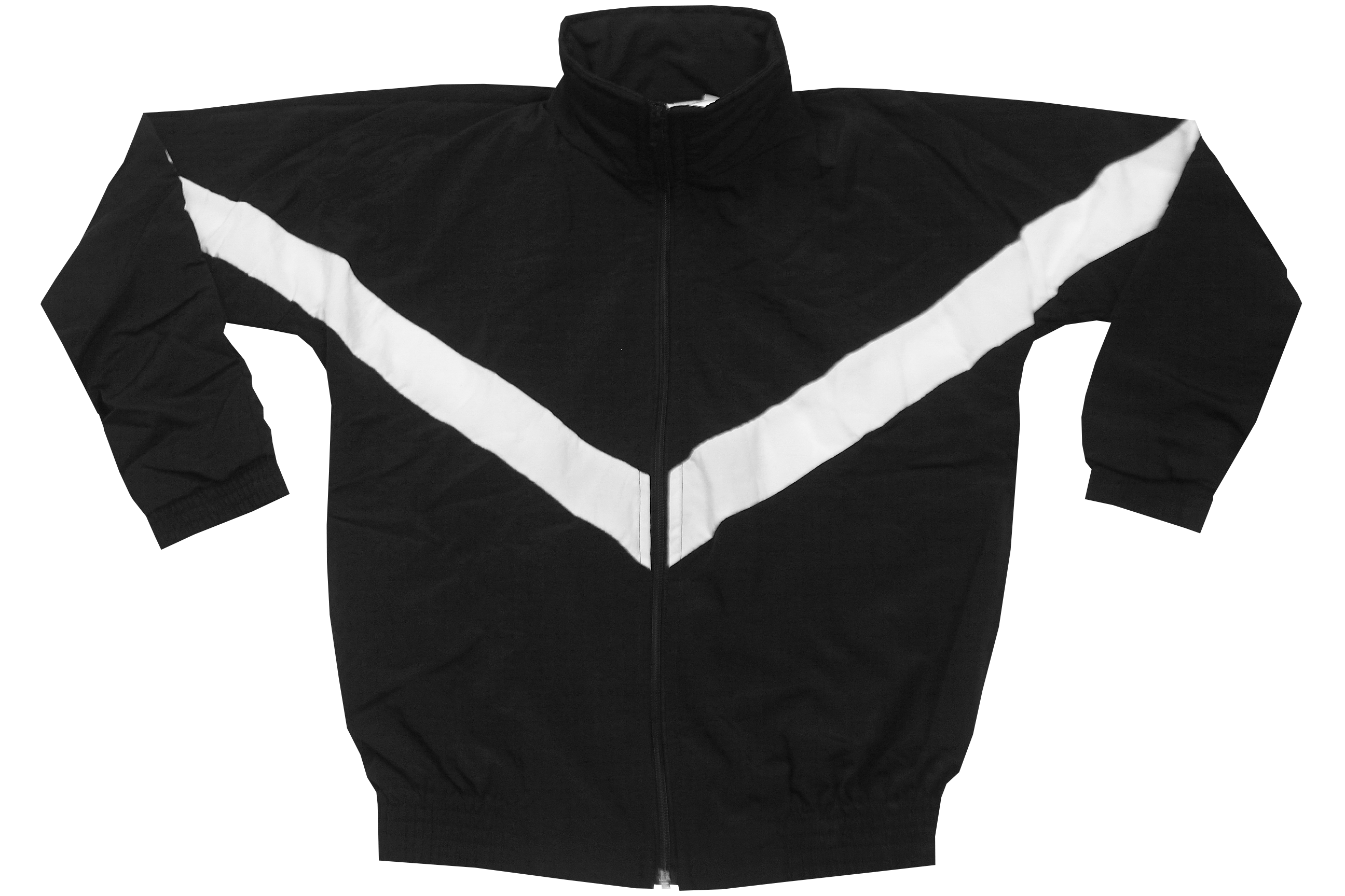 Taslon Tracksuit Set Plain  - Black/White