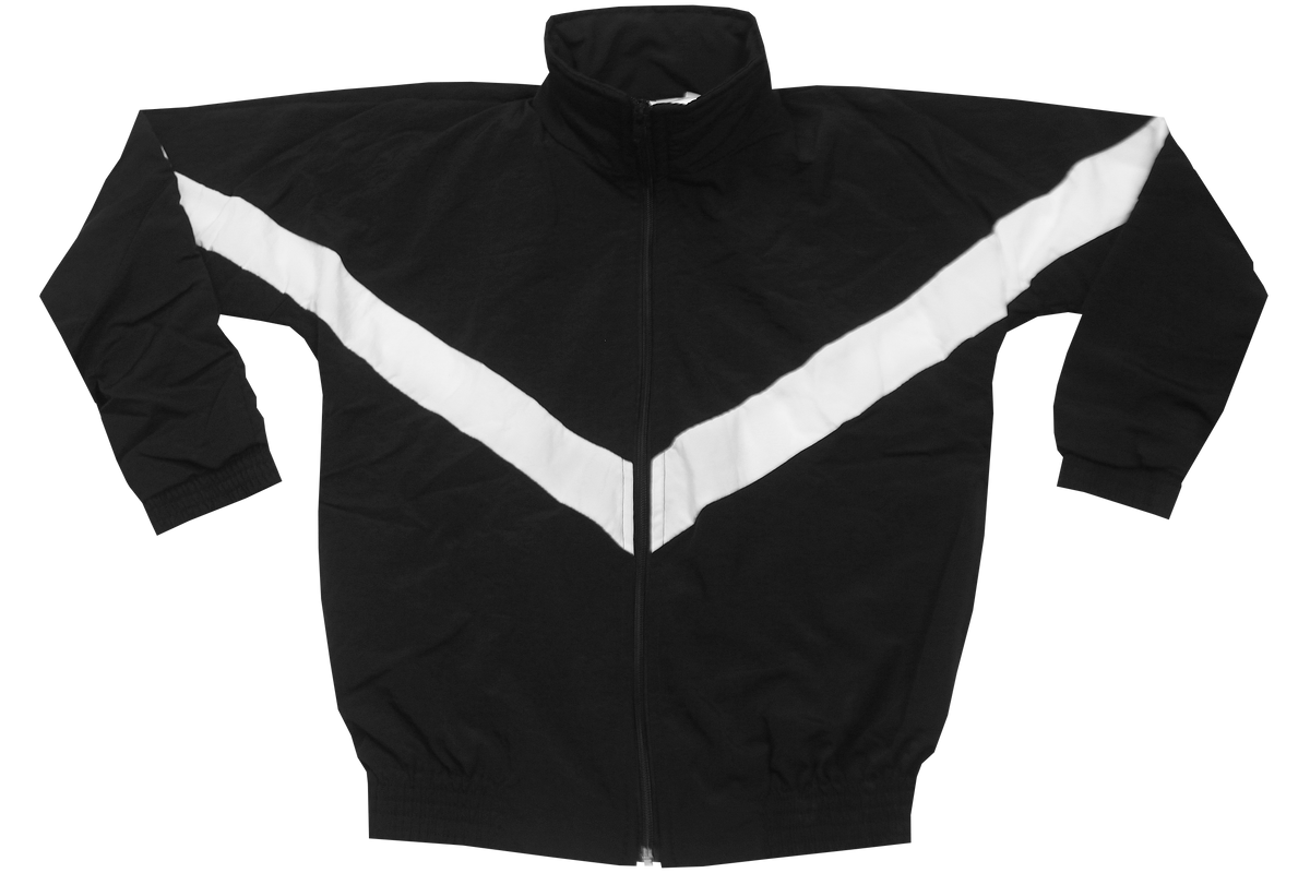 Taslon Tracksuit Set Plain  - Black/White