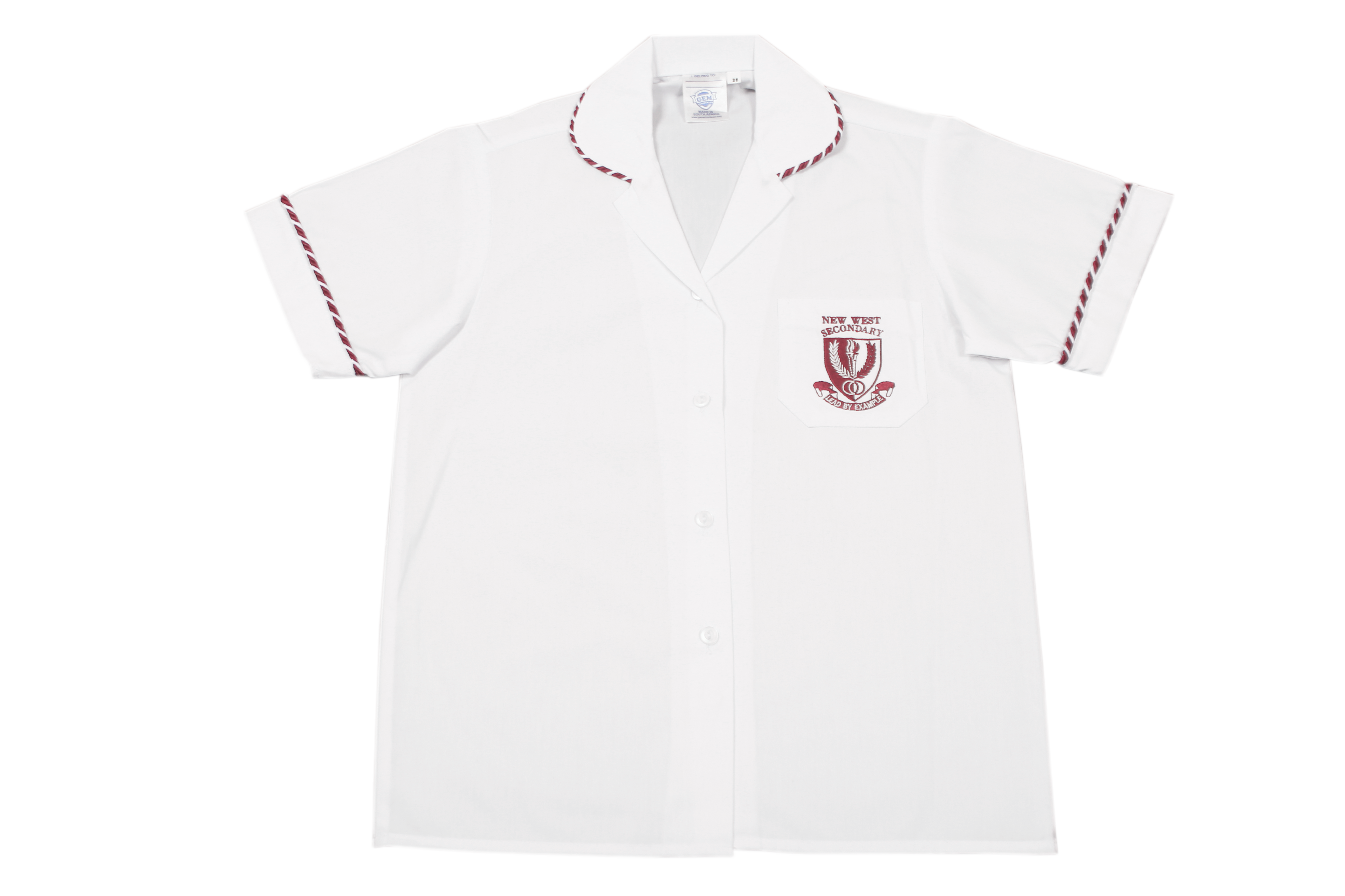 Shortsleeve Blouse Emb - New West Secondary School