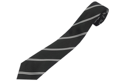 Striped Tie - Black/White
