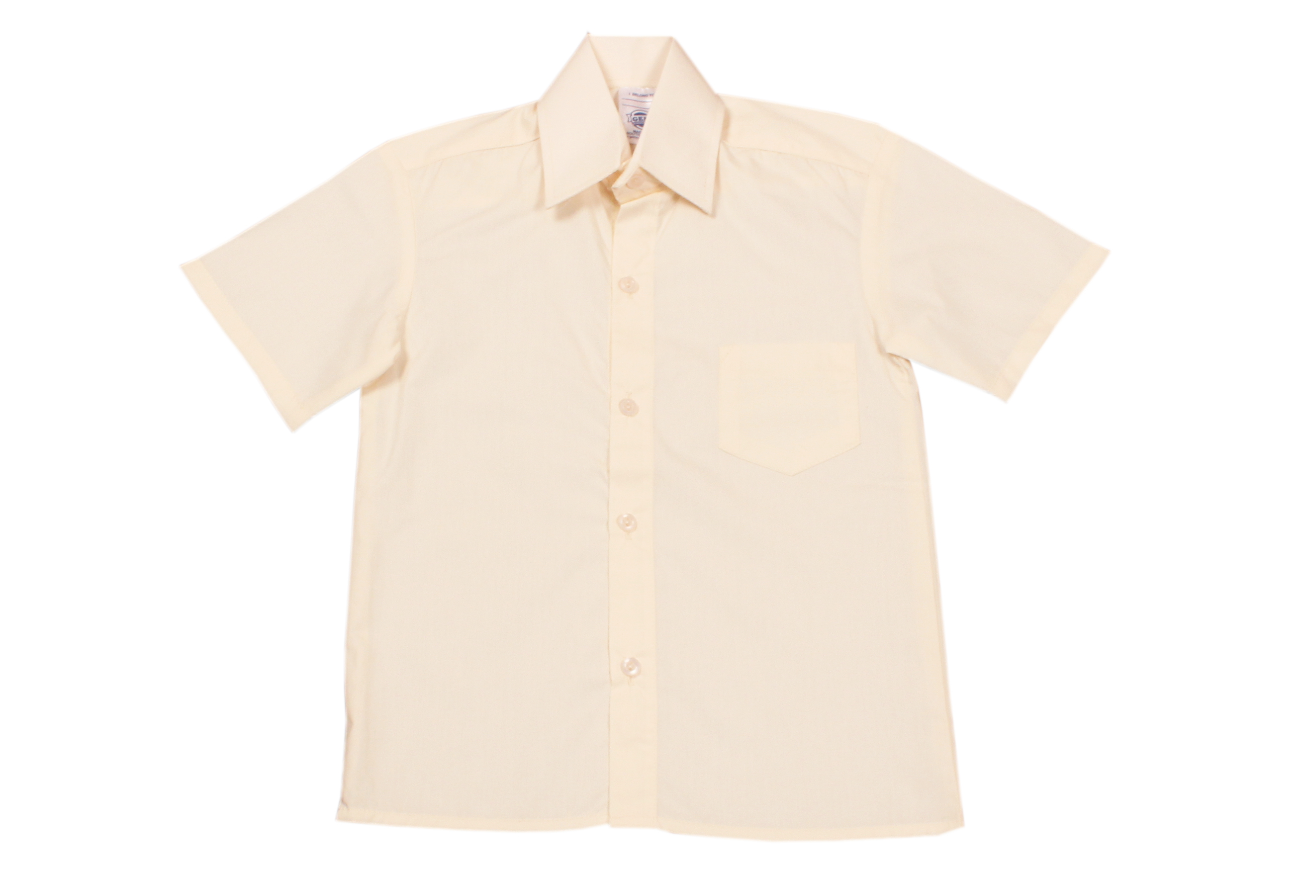 Shortsleeve Raised Collar Shirt - Cream