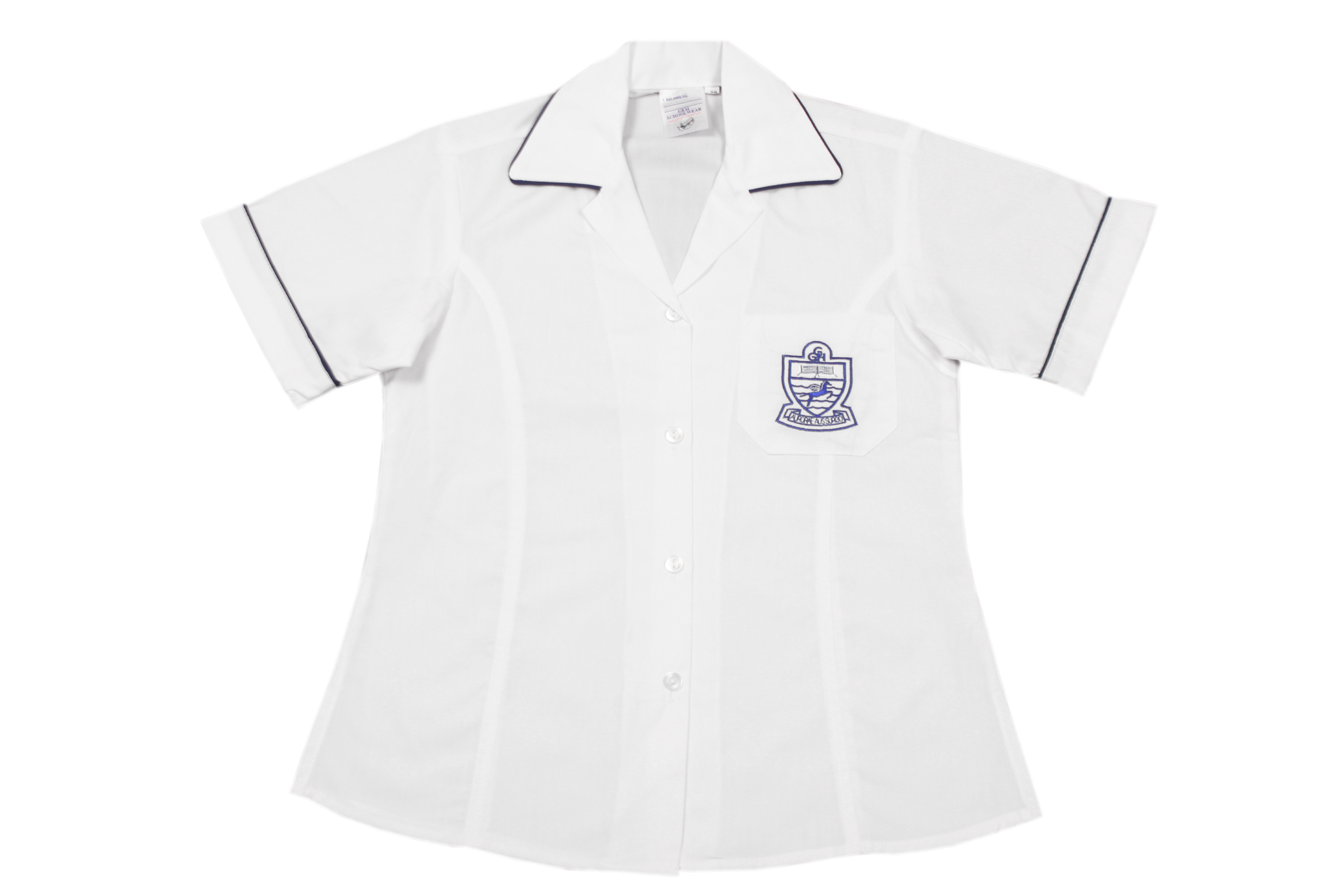 Shortsleeve Gladneck Blouse Emb - Grosvenor Girls High