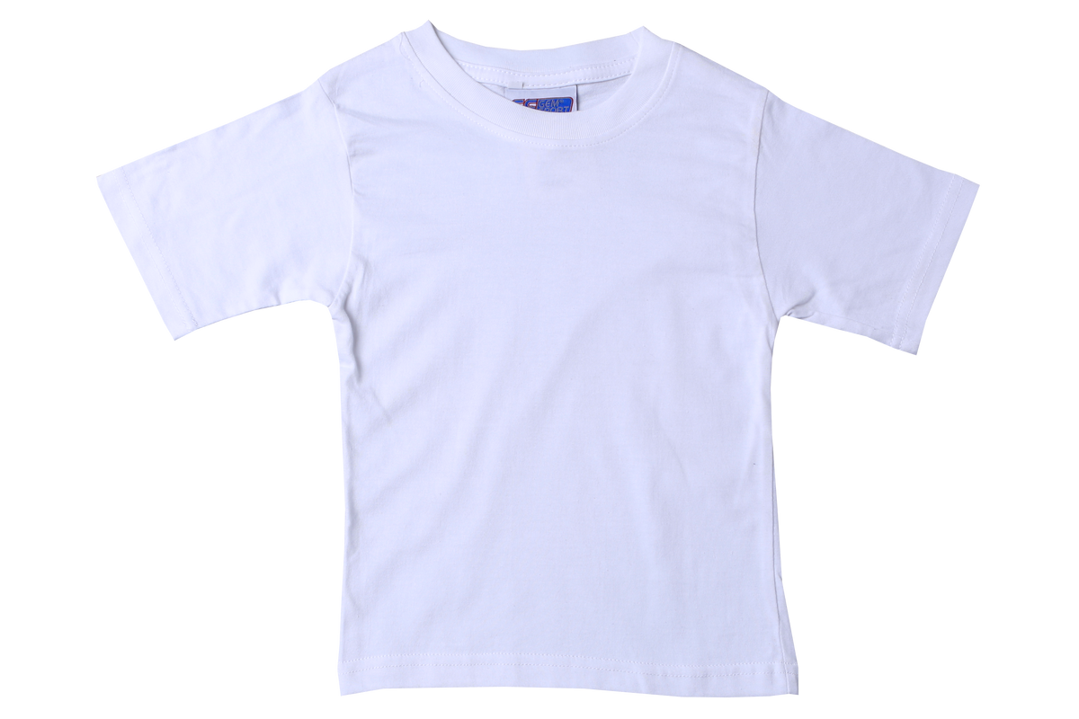 T-Shirt Plain - White Short Sleeve